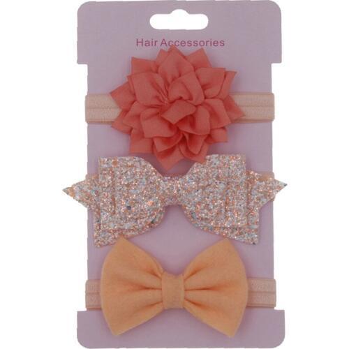 3Pcs Kids Elastic Lotus Flower Headband 2019 Bebe Turban Skinny Stretchy Bowknot Hairband Baby Girl Accessories Photo Props