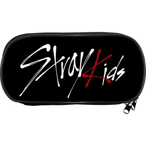 Stray Kids Pencil Case Children Zipper Pen Bag Boys Girls Cartoon Singer Pencil Box Kids Stationery Bags Cosmetic Cases