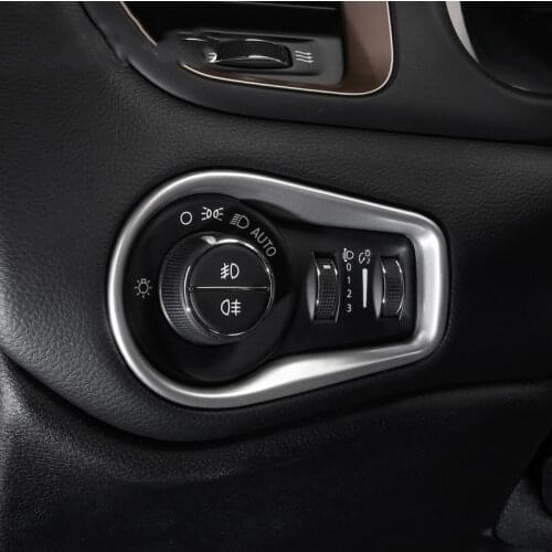 For 2015-2020 Jeep Renegade BU Interior Dashboard Head Fog Light Switch Trim Cover