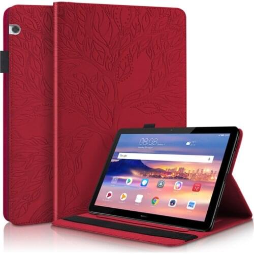 For Huawei MediaPad T5 10 10.1inch Cover AGS2-W09/L09/L03/W19 PU Leather 3D Tree Flip Case for Funda Huawei Media Pad T5 Case