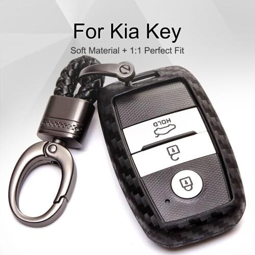 For KIA rio Sportage 2014 Ceed Sorento Cerato K2 K3 K4 K5 K3S KX3 R Optima 2015 2016 2017 Carbon Fiber Pattern Key Case Cover