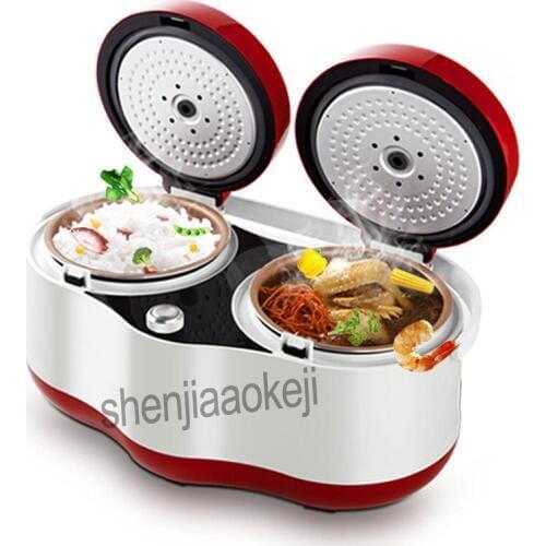 Smart mini rice cooker automatic 2L*2 Household double bile appointment multi-function pot Two pots Electric Cookware 220v 700w