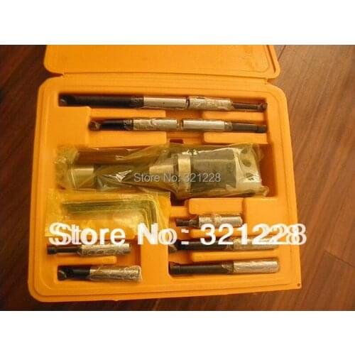 F1-12 50mm boring head set R8 boring shank and 9pcs carbide boring bar and F1-12 boring head