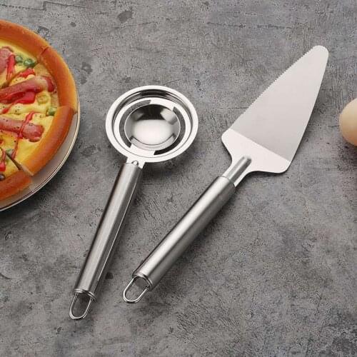 Baking Tools Stainless Steel Cake Shovel Egg White Separator Triangular Shovel Cake Cutting Kitchen Tools