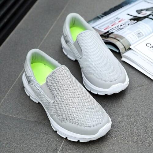 Mens shoes casual fashion sneakers mesh ventilation shoes running mesh shoes couple summer large size