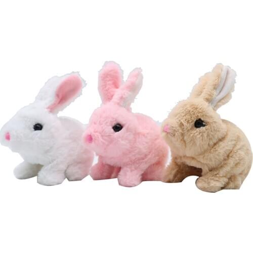 Cute Interactive Rabbit Toys Electronic Pets Robot Rabbit Jump Walk Electronic Toys For Kids