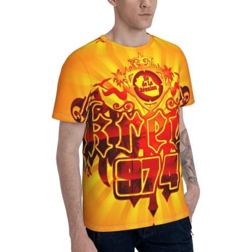 Promo Baseball Kreol 974 Sunset T-shirt Hot Sale Mens T Shirt Print Funny R248 Tees Tops European Size