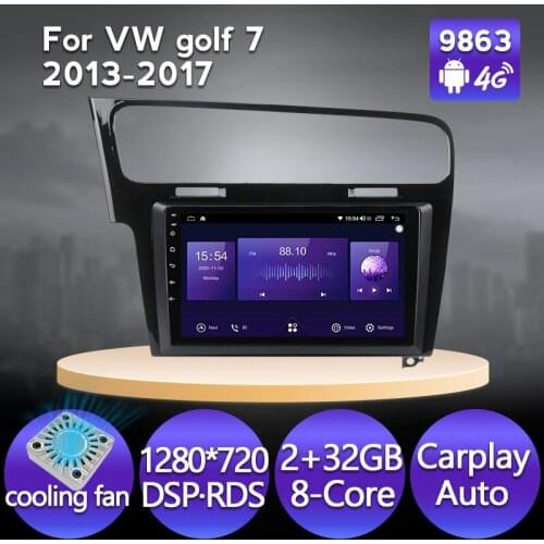 NaviFly cooling fan 1280*720 6GB+128GB Android 11 Car Navigation GPS Radio Player For VW golf 7 2013-2017 Carplay+Auto DSP IPS