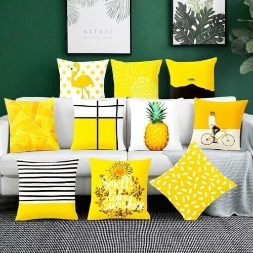 Cushion cover 60x60cm fall pillow cases yellow pillows cover chucky funny Elephant Skeleton geometric pillow covers home decor