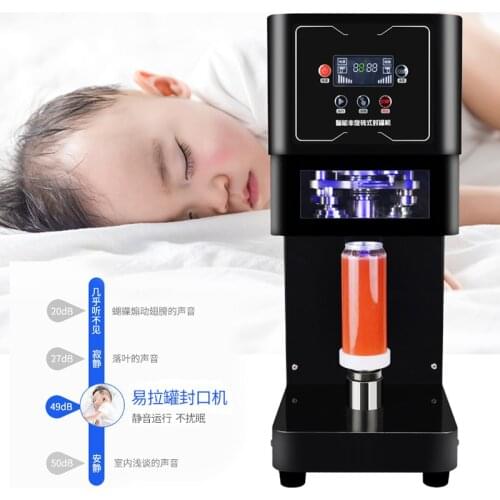 Non-rotary PET Beer Bottle Cap Sealer Bubble Tea Canner Automatic Aluminum Tin Can Sealing Machine for Soda and Beer