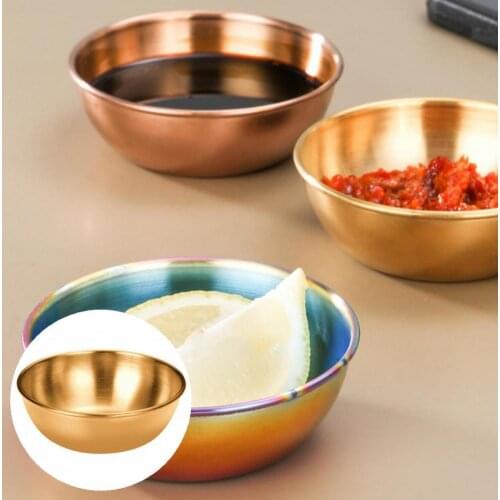 Fall Resistant Useful Round Dipping Bowl Mini Appetizer Plate Thick Dipping Dish Safe for Home