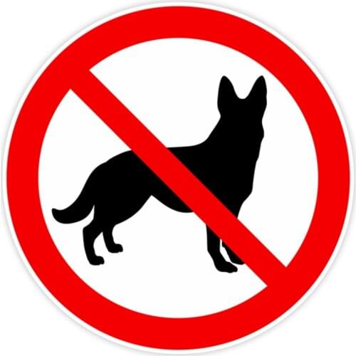 S40209# Forbidden Dogs Various Sizes PVC Decal Car Sticker Waterproof on Bumper Rear Window Laptop Refrigerator Toilet