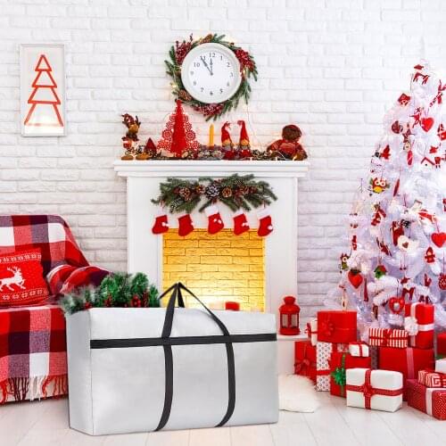 Christmas Tree Storage Bag Dustproof Cover Protect Waterproof Large-Capacity Durable Storage Bags Organize Tools 21x14x6.5 Inch
