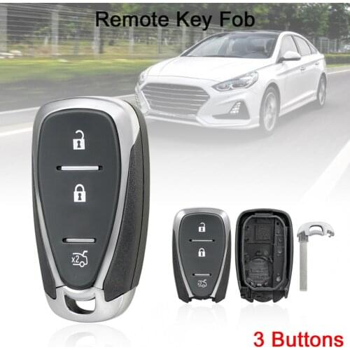 3 Buttons Smart Remote Key Shell Replacement Keys Fob Body Housing Fit for Chevrolet Cruze Malibu Camaro