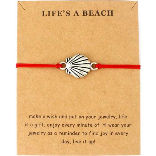 Life is a Beach Jewelry Silver Gold Octopus Whale Tale Sharks Fish Seahorse Starfish Mermaid Seashells Charm Bracelets for Women