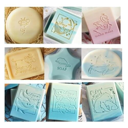 Animal natural handmade soap acrylic seal Mini DIY natural organic glass stamp chapter4-5cm