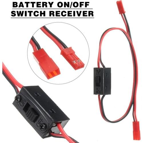 1pcs 1/10 1/8 Control Receiver Power Switch RC Switch Receiver Battery On/Off With JST Lead Connectors