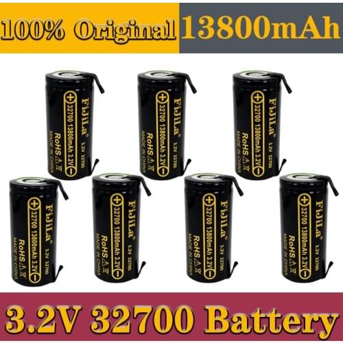 100%Original 32700 13800mAh 3.2V Rechargeable Battery Professional Lithium Iron Phosphate Power Battery with screw+Nickel Sheets
