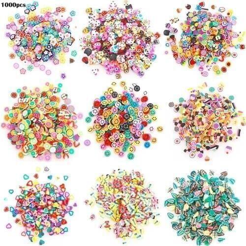 1000Pcs/Bag Polymer Clay Flower Resin Cabochon Embellishments Scrapbooking Accessories Phone Diy Accessories