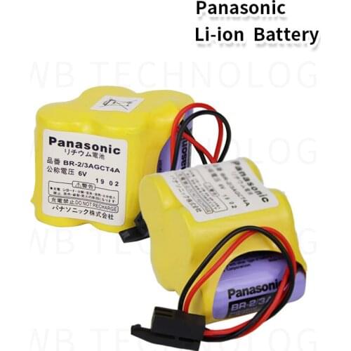 2X HOT NEW BR-2/3AGCT4A 6 v battery PLC BR-2/3AGCT4A lithium-ion batteries Black belt hook plug