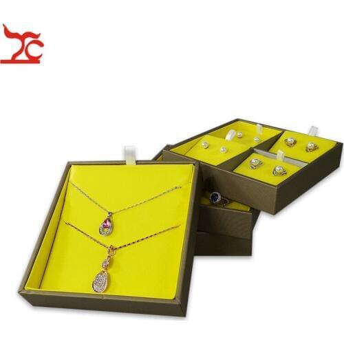 6Styles Candy Color Jewelry Display Tray Fashion Earring Ring Storage Case Portable Pendant Display Accessorie Bijoux Box