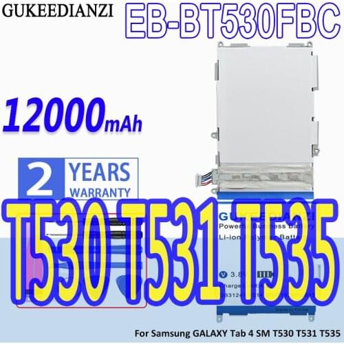 High Capacity GUKEEDIANZI Battery EB-BT530FBC 12000mAh For Samsung GALAXY Tab 4 10.1 SM T530 T531 T535 Tab4