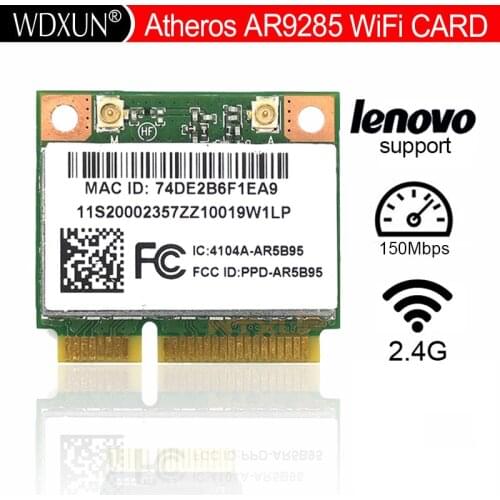 Atheors AR9285 AR5B95 Wireless WiFi Card for E46 Y560 V360 Z470 Y460 G460 G470 WLAN 150Mbps WIFI CARD