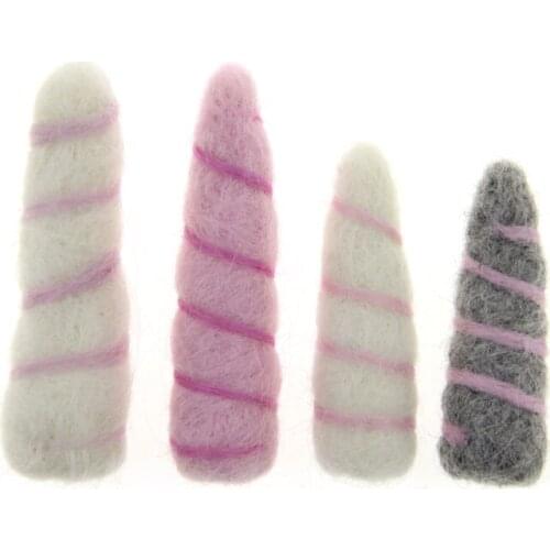 Free Shipping 10PCs Kawaii Animal Unicorn Horse Woole Felt Button Patch Stickers Handmade Wool felt Cute Buttons Fit Girls Clips