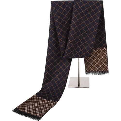 Brand mens Warm Scarf Fashion Winter Scarf Solid Style Formal Business Shawl Thicken Warm Muffler For Man