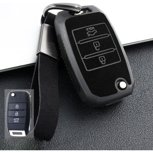 TPU Folding Car Key Cover Protection for KIA Sid Rio Soul Sportage Ceed Sorento CeratoK2 K3 K4 K5 Remote Case Protect Keychain