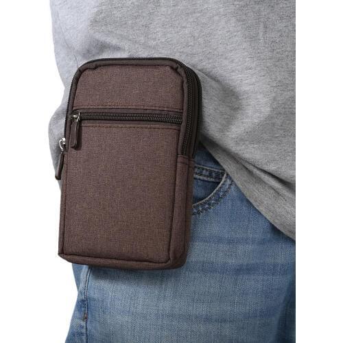 New Canvas Belt Bag Men Outdoor Travel Passport Card organize Wallet Fanny Pack Women With Locking Hook Casual Phone Waist Bag
