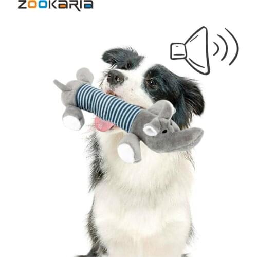 Squeak Chew Dog Cat Pet Toys Sound Dolls Dog Cat Fleece Pet Funny Plush Toys Elephant Duck Pig Fit for All Pets Durability