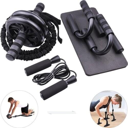 Wheel Pull Rope Waist Abdominal Fitness Equipments Home Gym