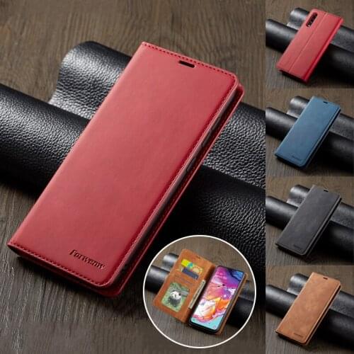 Leather Case For Samsung A50S A30S A40S Strong Magnetic Matte Wallet Stand Card Slot For Galaxy A10S A20S A30S Phone Cover Coque