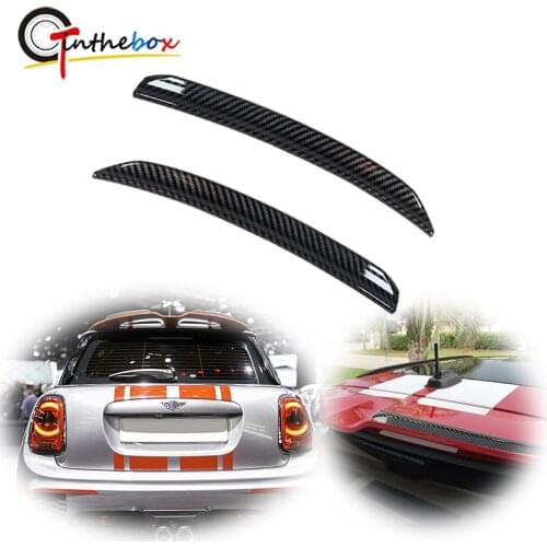 Gtinthebox ABS Red Color /Carbon Fiber Style Rear Wing Trim Spoiler Extension Lip Fins For 2014-up MINI COOPER F55 F56 S /JCW