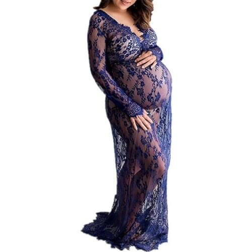 Lace Pregnancy Dress Photography Maternity Dresses For Photo Shoot Long Maxi Gown Maternity Photography Props Dresses Pregnant