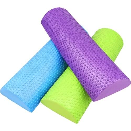 30cm/45cm Half Round EVA Massage Foam Roller Yoga Pilates Fitness Equipment Balance Pad Yoga Blocks With Massage Floating Point