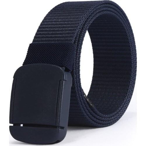 Men Leather Belt Unisex Belts Canvas Belts Woven with Metal-free Nylon Belts for Security Check Military Belts Belt for Men