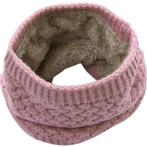 New Women Solid Chunky Warm Collar neckerchief Breathable Knitted Wool Scarf Neck Warmer Cowl Breathable Circle carves
