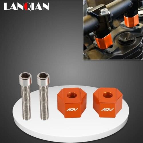 Fit For 390 Adventure 2019 2020 2021 Handlebar Bar Mount Riser CNC Billet Aluminum 390ADV Handlebar Risers 790 ADV 890 ADVENTURE