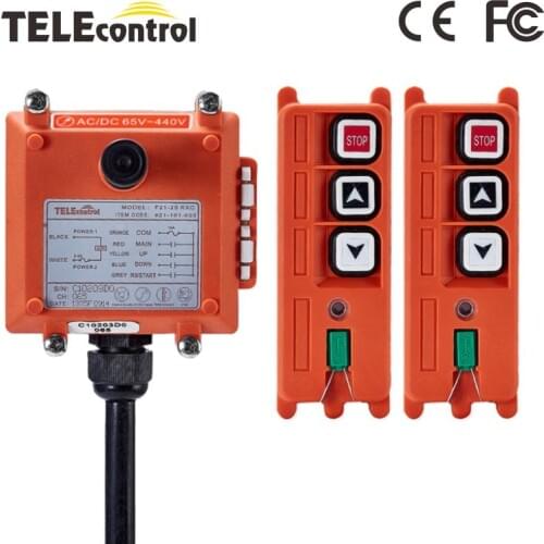 Industrial Remote Controller F21-2S Switches Hoist Crane Control Lift Crane 2 transmitters 1 receiver 220V 380V 110V 12V 24V 36V