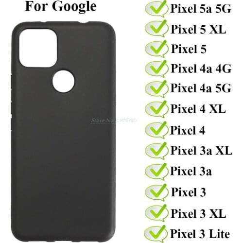 Anti-knock Soft Black TPU Case For Google Pixel 5 4 3 XL 3 Lite Gel Pudding Silicon Case For Google Pixel 3A 4A 5A 5G Back Cover