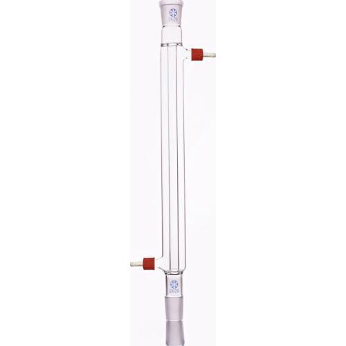 Straight condenser 400mm 24/29,Condensation length 400mm,Condenser Liebig with fused inner tube,Removable small nozzle joint