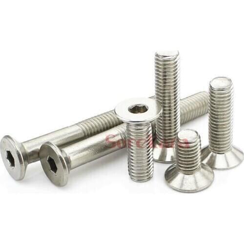 M8 M10 16/20/25/30/35/40/45/50/60mm 304 Stainless Steel Hex Socket Countersunk Screws