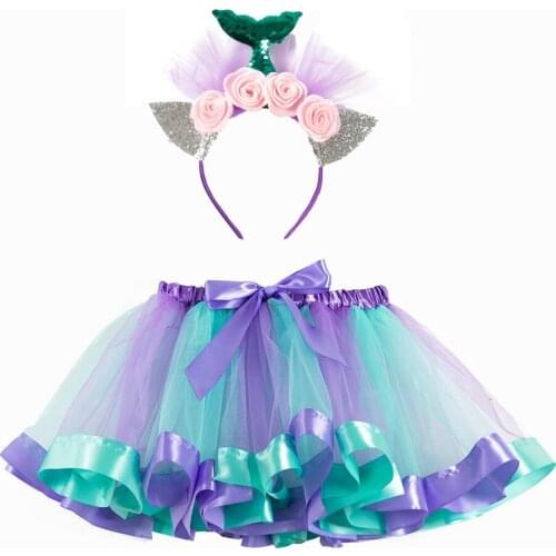 Baby Girls Kids Tutu Party Dance Ballet Toddler Baby elegant Costume Skirt+Headband Set Cotton soft Above Knee skirts