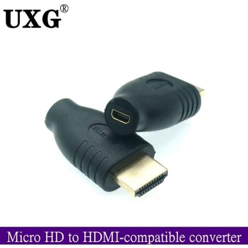 1PCS Professional HDMI-compatible converter Black Standard HD Male Type A to Micro HD Type D Female Socket Adapter Mayitr