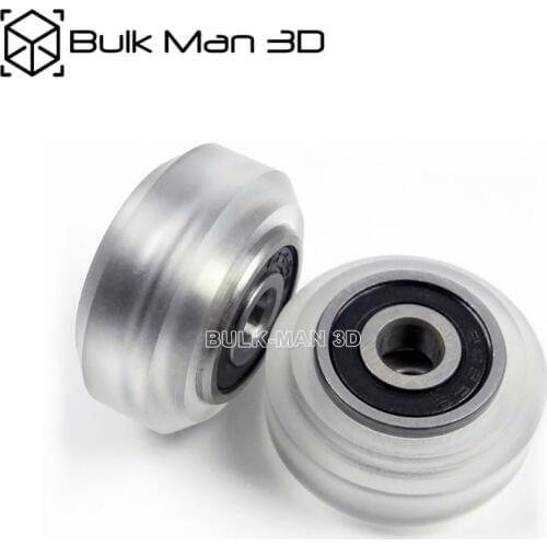 100sets/Lot Poly Carbonate Xtreme Solid V Wheel Assy for V-Slot Rail , OX CNC WorkBee CNC ,3D Printer Solid Wheel