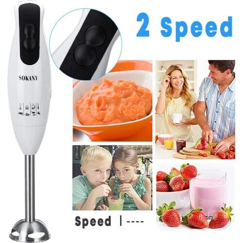 4 in 1 600W Hand Blender Electric Food Blender 2 Speed Detachable Hand Food supplement Vegetable Meat Grinder Whisk Juicer Mixer