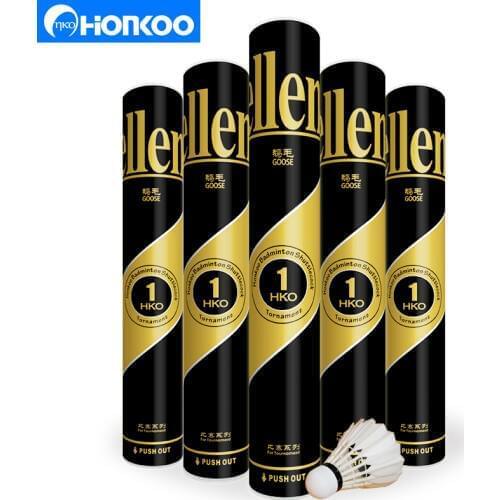 Promotion! HKO-01 class B goose feather badminton Shuttlecock 5dozens/lot feather shuttlecock for top competition free shipping