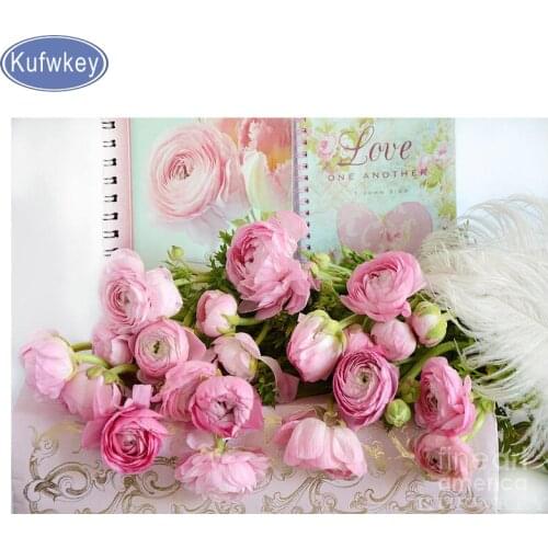 Peony diamond painting full square flowers Round drill 2019 New Diamond Embroidery Complete Kit Scenic DIY Home Decoration